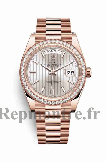 Réplique de montre Rolex Day-Date 40 Everose 228345RBR motif de strass Sundust Cadran m228345rbr-0010 - Cliquez sur l'image pour la fermer