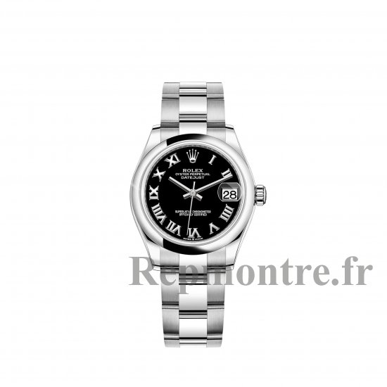 Réplique montre Rolex Datejust 31 Oystersteel cadran noir brillant - Cliquez sur l'image pour la fermer