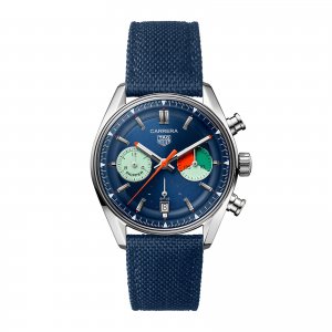 TAG Heuer Carrera Chronographe Skipper 39mm Montre Copie Homme Bleu CBS2213.FN6002