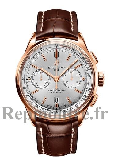 Copie Breitling Premier B01 Argent Or Rose 18K Chronographe RB0118371G1P2 - Cliquez sur l'image pour la fermer