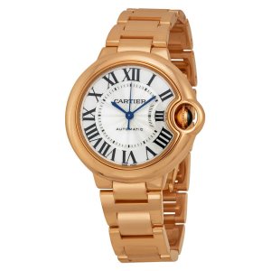 Réplique Montre Cartier Ballon Bleu W6920096 argent Dial 18kt Or Rose Femmes