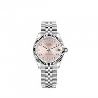 Réplique montre Rolex Datejust 31 Blanche Rolesor bracelet Jubilee cadran rose