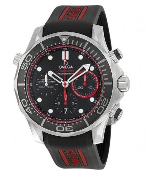 Réplique Omega Seamaster Plongeur Co-axial Chronographe Noir Cadran Noir Rubber 212.32.44.50.01.001