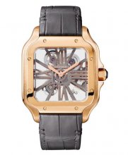 Réplique Cartier Santos de Cartier Squelette en or rose WHSA0018