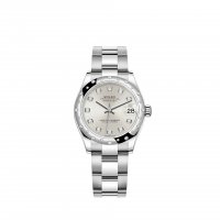 Réplique montre Rolex Datejust 31 Bracelet Oyster a cadran argente Rolesor blanc m278344rbr-0031