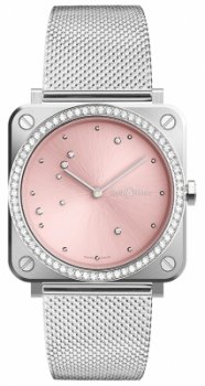 Réplique Montre pour femme BELL & Ross Instruments Pink Diamond Eagle Diamonds BRS-EP-ST-LGD / SST