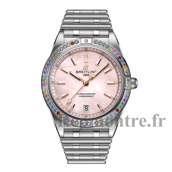 Breitling Chronomat Automatique 36 Mer du Sud Rose Bracelet en acier inoxydable Dames Replique montre G10380BB1K1G1 - Cliquez sur l'image pour la fermer