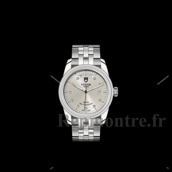 Réplique Tudor Glamour Day Date Acier Inoxydable / Argent Jacquard / Bracelet m56000-0006 - Cliquez sur l'image pour la fermer