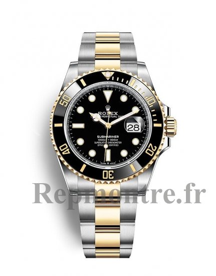 Réplique Rolex Submariner Date Jaune Rolesor Lunette Cerachrom Noir 41mm - Cliquez sur l'image pour la fermer