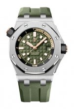 Replique Audemars Piguet Royal Oak Offshore Diver Acier inoxydable Green 15720ST.OO.A052CA.01