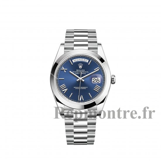 Réplique montre Rolex Day-Date 40 Bracelet President Cadran Bleu Platine m228206-0015 - Cliquez sur l'image pour la fermer