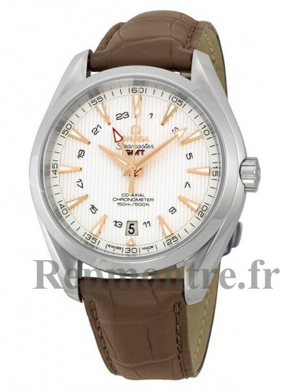 Réplique Omega Seamaster Aqua Terra GMT Argent Cadran Marron Cuir 231.13.43.22.02.004 - Cliquez sur l'image pour la fermer