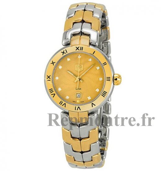 Tag Heuer Link diamant Champagne Dial & Or jaune Dames WAT1451.BB0955 - Cliquez sur l'image pour la fermer