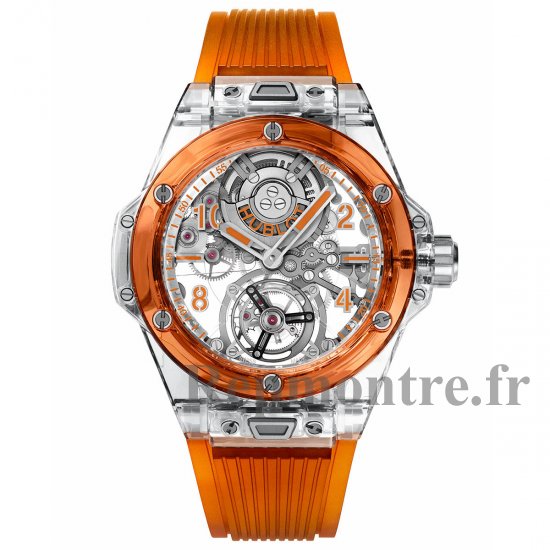 Replique Hublot Big Bang Tourbillon Orange Sapphire Only montre 419.JX.0120.RT.OWM21 - Cliquez sur l'image pour la fermer