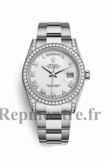 Réplique montre Rolex Day-Date 36 cosses en blanc de 118389 blanc Cadran - Cliquez sur l'image pour la fermer