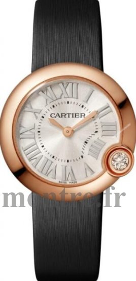 Copie de Cartier Ballon Bleu Cadran Argent 18K Or Rose Bracelet en cuir aux femmes WGBL0008 - Cliquez sur l'image pour la fermer