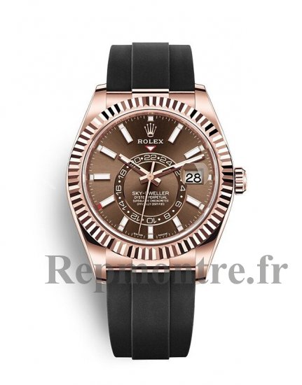 Réplique montre Rolex Sky-Dweller Bracelet Oysterflex en or Everose 18 ct a cadran chocolat m326235-0005 - Cliquez sur l'image pour la fermer