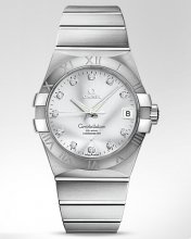 Réplique Omega Constellation argent diamants Auto hommes Montre 123.10.38.21.52.001