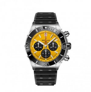 Replique Montre Breitling Super Chronomat B01 44 Acier inoxydable Jaune Dial AB01364A1I1S1