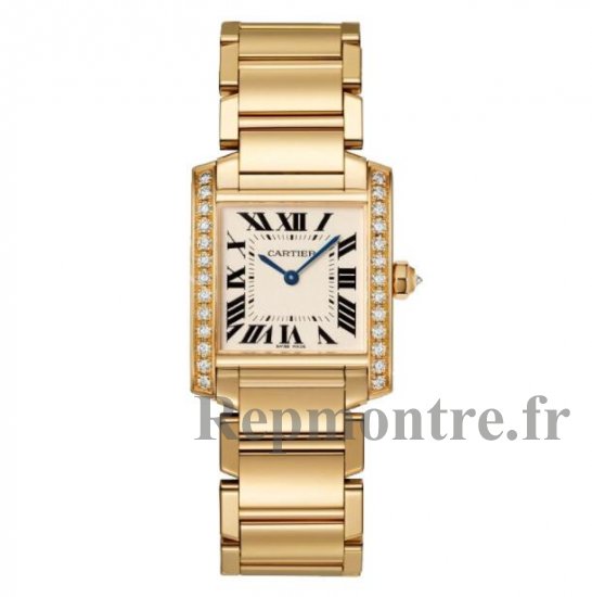 Replique Montre Cartier Tank Francaise Moyen 18kt Jaune Or Diamants aux femmes WJTA0025 - Cliquez sur l'image pour la fermer