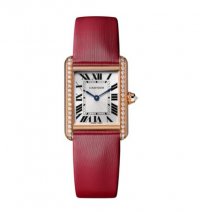 Replique Montre Cartier Tank Louis Petit Model Or Rose Diamants WJTA0034