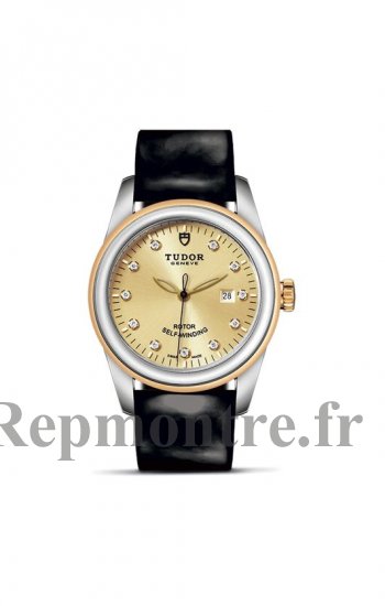 Réplique Tudor Glamour Date montre 31 mm Steel and Gold Case m53003-0041 - Cliquez sur l'image pour la fermer