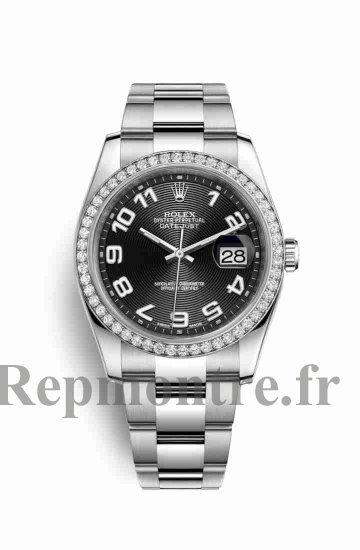 Réplique montre Rolex Datejust 36 Blanc Role en blanc 116244 Noir Cadran - Cliquez sur l'image pour la fermer