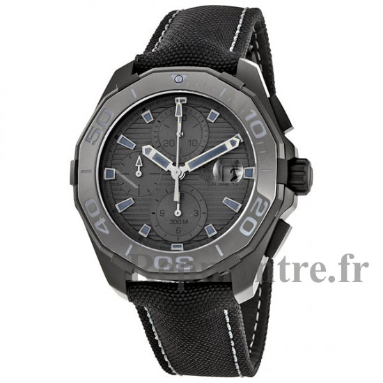 Tag Heuer Aquaracer Cadran Noir Automatique Tissu Noir CAY218B.FC6370 Homme Réplique Montre - Cliquez sur l'image pour la fermer