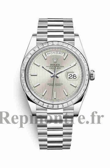 Réplique de montre Rolex Day-Date 40 228396TBR Motif a rayures argentees Cadran m228396tbr-0022 - Cliquez sur l'image pour la fermer