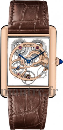 Réplique Montre Tank Louis Cartier Skeleton Sapphire WHTA0002 - Cliquez sur l'image pour la fermer