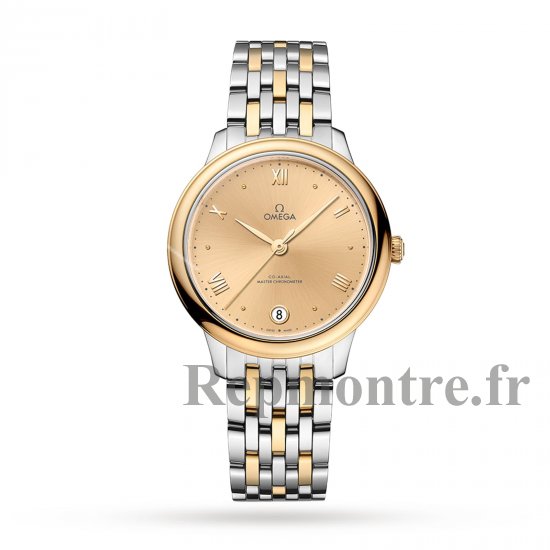 Omega De Ville Prestige Co-Axial Master Chronometer 34mm Dames Replique montre Champagne O43420342008001 - Cliquez sur l'image pour la fermer