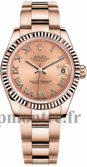 Rolex Oyster Perpetual Datejust Lady 178275 Wo Fluted Bezel Or Rose Réplique Montre - BRAND NEW - Cliquez sur l'image pour la fermer