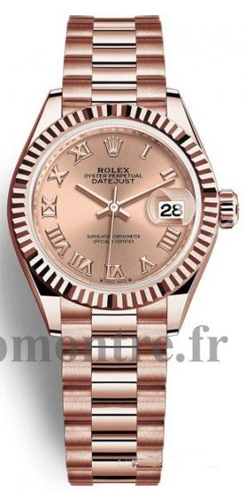 Replique Rolex Lady-Datejust montre 18 ct Everose gold - M279175-0027 - Cliquez sur l'image pour la fermer