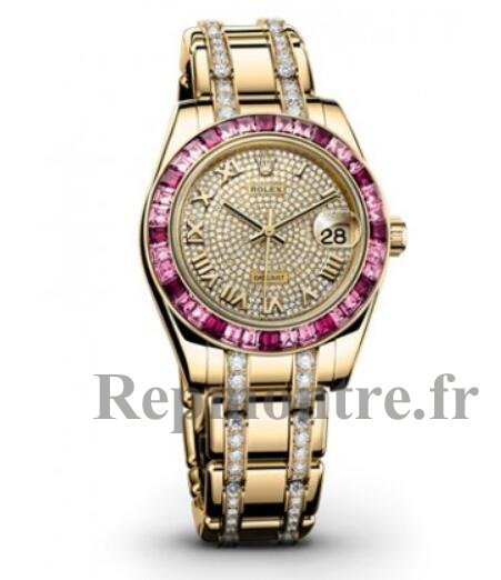 Réplique Rolex Datejust Pearlmaster Diamant Paver Cadran 18kt Or Jaune Dames 81348SSRDPM - Cliquez sur l'image pour la fermer