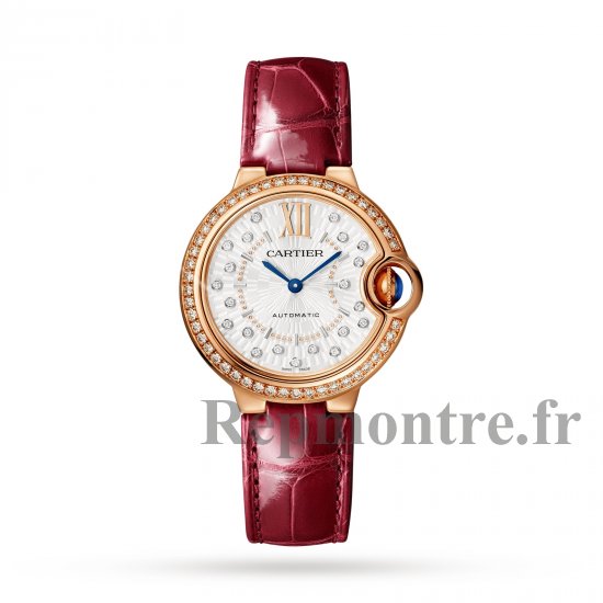 Cartier Ballon Bleu De Cartier Copie montre 33 mm Mecanique a remontage automatique Or rose WJBB0080 - Cliquez sur l'image pour la fermer