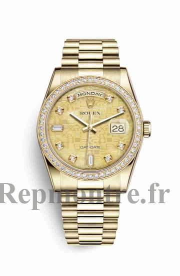 Réplique montre Rolex Day-Date 36 jaune 18 ct 118348 Nacre m118348-0037 - Cliquez sur l'image pour la fermer