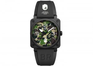 Réplique montre Bell & Ross Instruments BR03-92 Montre Camo Verte BR0392-BAPE-GN-CE