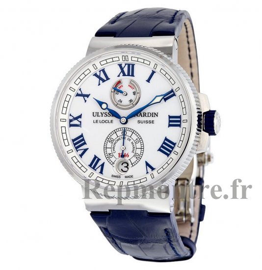 Ulysse Nardin Marine Chronometer blanc Dial Réplique Montre 1183-126/40 - Cliquez sur l'image pour la fermer