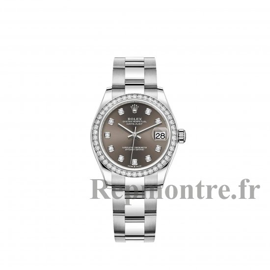 Réplique Rolex Datejust 31 Bracelet Oyster a cadran gris fonce Rolesor blanc m278384rbr-0009 - Cliquez sur l'image pour la fermer