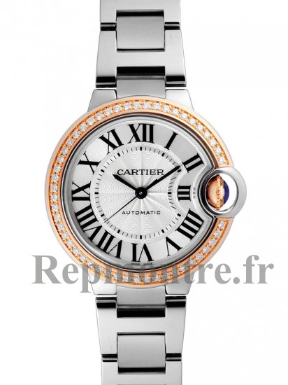 Réplique Montre Cartier Ballon Bleu WE902080 argent Dial Acier inoxydablel diamant Femmes - Cliquez sur l'image pour la fermer