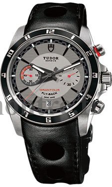 Réplique Tudor Grantour Chrono Fly-Back Cadran argente Cuir noir Homme Montre - Cliquez sur l'image pour la fermer