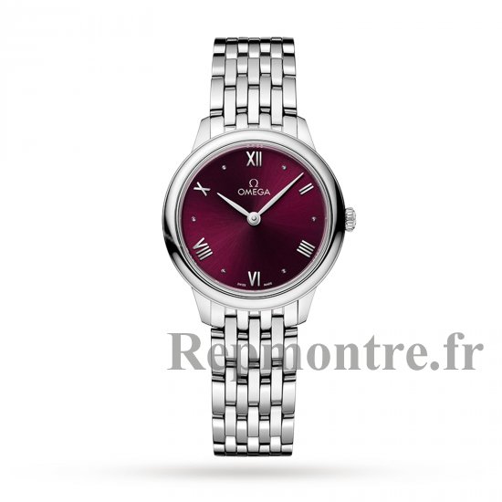 Omega De Ville Prestige Quartz 27.5mm Montre Replique Femme Rouge O43410286011001 - Cliquez sur l'image pour la fermer