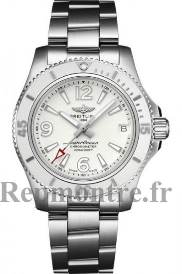 qualite superieure Réplique Breitling Superocean Automatique 36 Acier - Blanc A17316D21A1S1 - Cliquez sur l'image pour la fermer