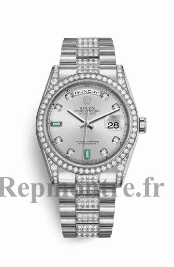 Réplique montre Rolex Day-Date 36 cerceaux en blanc serti de 118389 m118389-0079 - Cliquez sur l'image pour la fermer