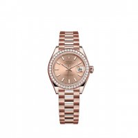 Replique Rolex Lady-Datejust montre 18 ct Everose gold M279135RBR-0025