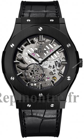 Réplique Hublot Classic Fusion Ultra-Thin All Black Skeleton Montre 515.CM.0140.LR - Cliquez sur l'image pour la fermer