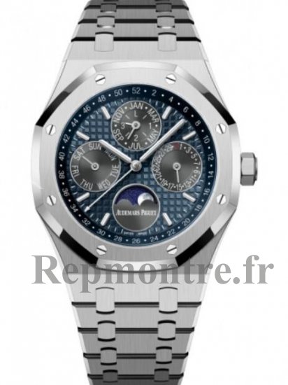 Replique Montre Audemars Piguet Royal Oak Quantieme Perpetuel Titane 41mm Bleue 26574TI.OO.1220TI.01 - Cliquez sur l'image pour la fermer