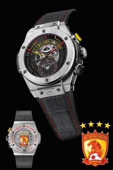 Réplique Hublot Big Bang Unico Bi-Retrograde Guangzhou Evergrande FC Titanium 413.NX.1137.LR.FCZ15