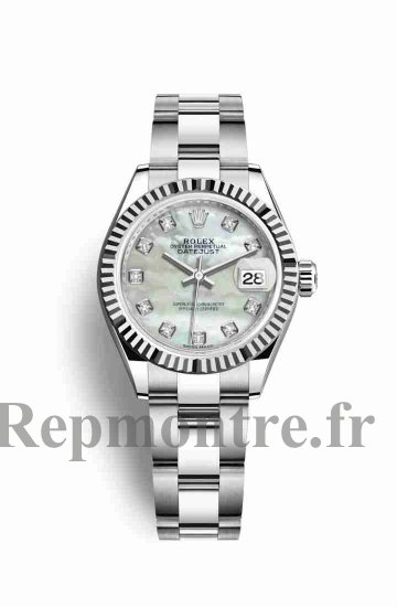 Réplique montre Rolex Datejust 28 blanc Roles 279174 m279174-0010 - Cliquez sur l'image pour la fermer