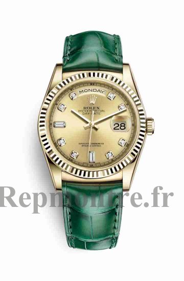 Réplique montre Rolex Day-Date 36 jaune 18 ct 118138 Champagne Set m118138-0148 - Cliquez sur l'image pour la fermer